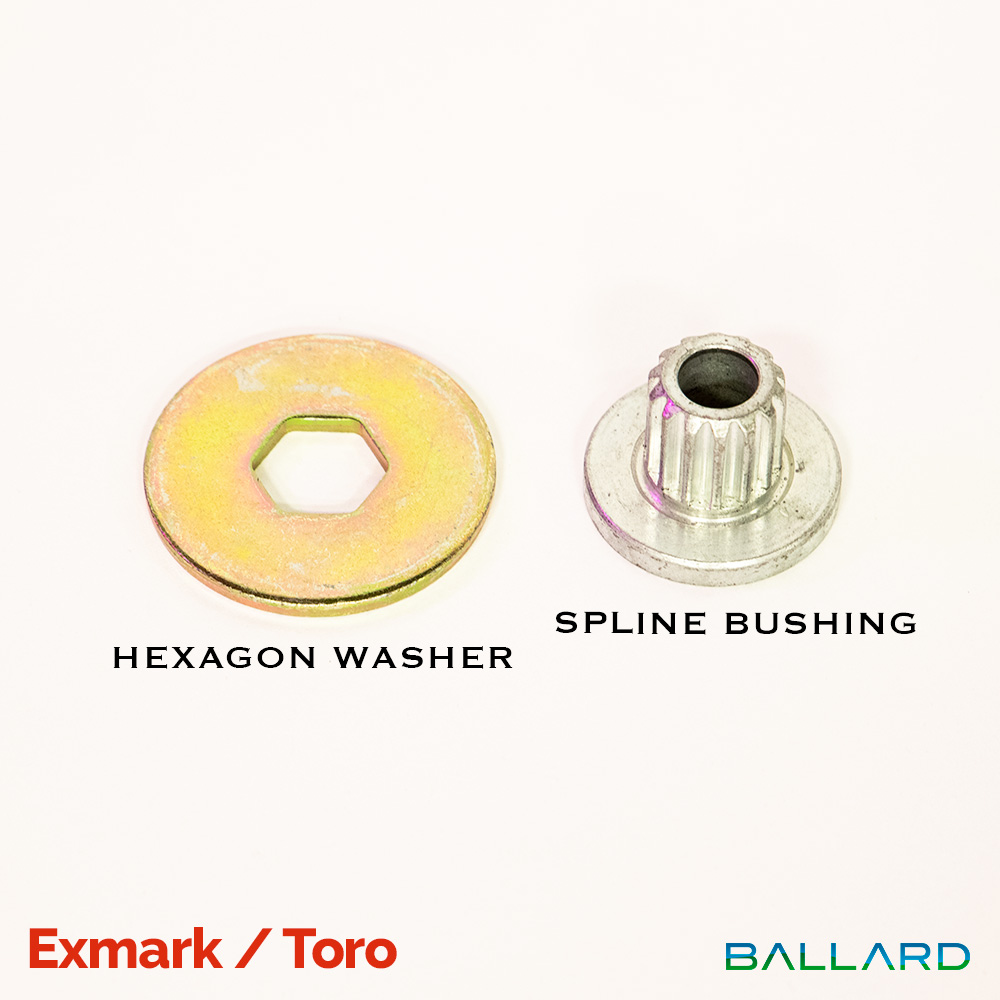 Silver Mower Blades:  24 1/2" Long,  2.5" Wide,  15/16” Center Hole, Thickness- .250"(Two Blades)(EXMARK & TORO) image number null